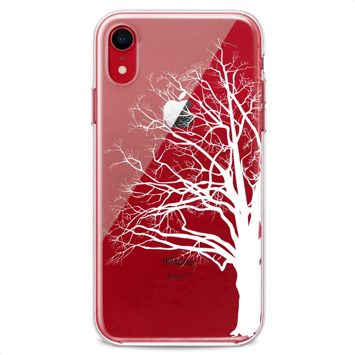 TPU Case Compatible with iPhone 16e 15 14 13 12 11 Pro Max Plus Mini Xs Xr X 8 7 6 5 SE Slim Shadow Plants Lovely Phone Nature Flexible Silicone Print Modern Art Design Trees Cute Clear White
