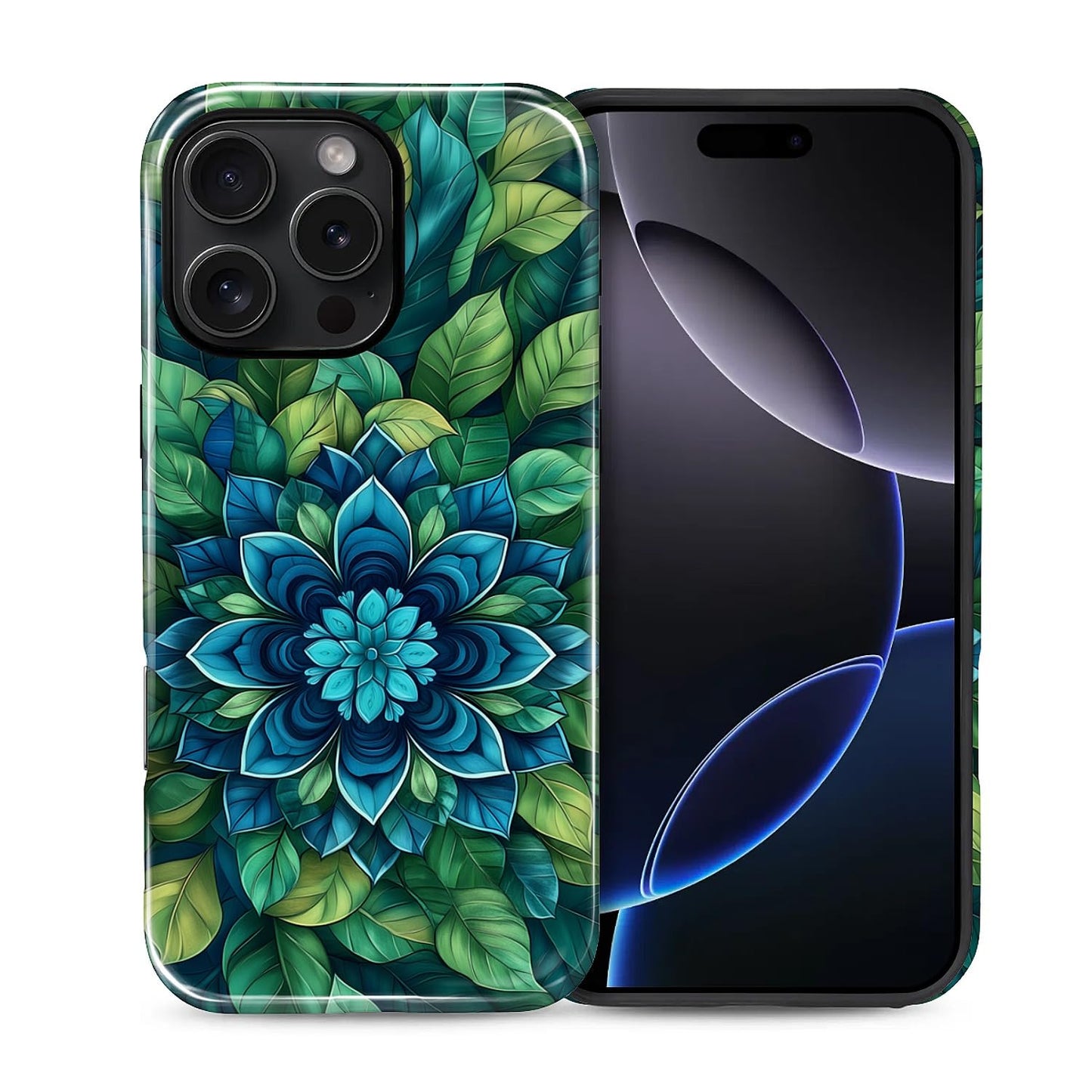Compatible with iPhone 13 14 Case, Hybrid 2-Layer Case Shockproof Anti-Scratch for Girl Women Boy Men, Plant Collection for iPhone 13 14