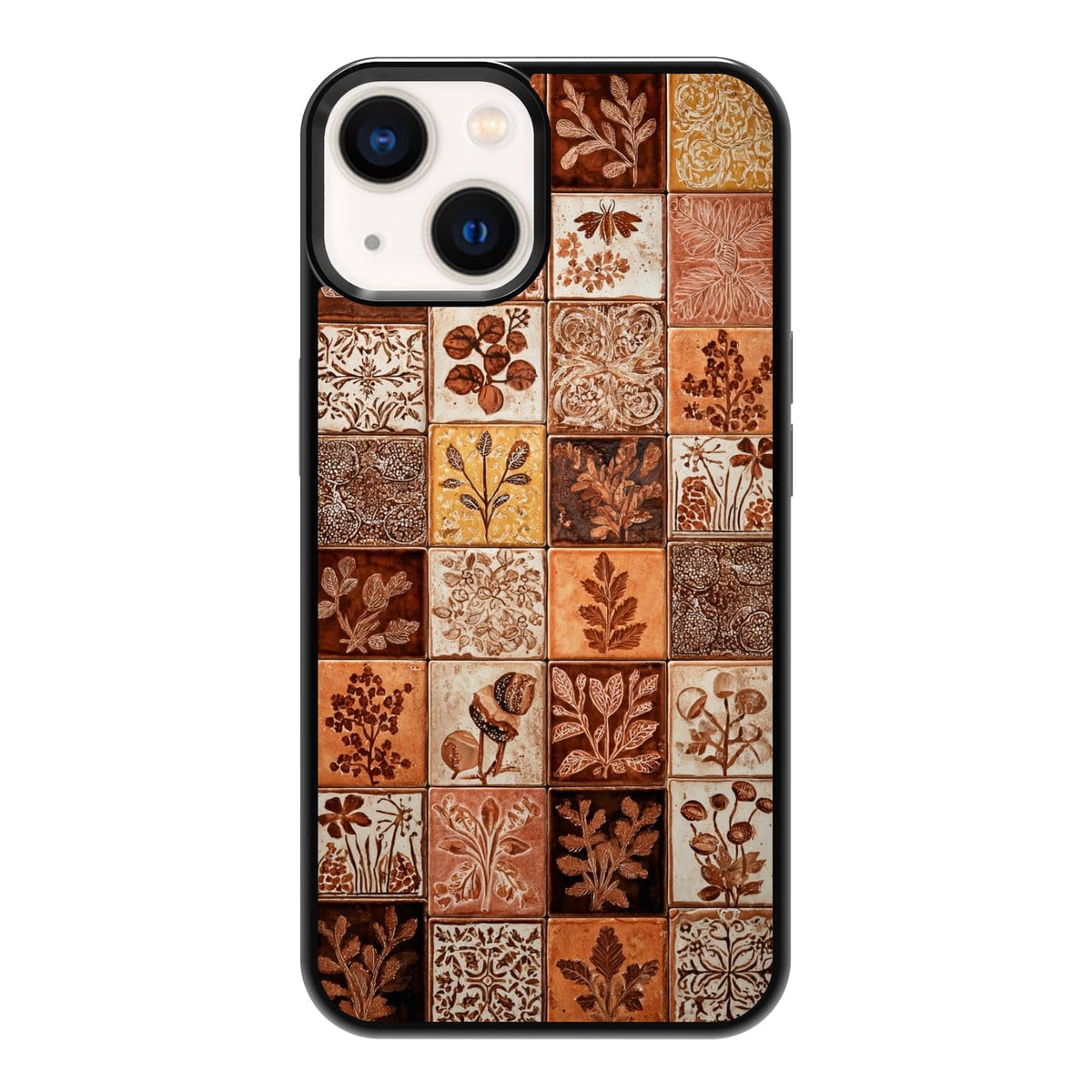 Elegant Forest Green Botanical Leaf and Plant Illustration Phone Case, Shockproof Protective Cover for iPhone 11 12 13 14 15 16 17 Pro Max Plus Mini XR 7 8 SE