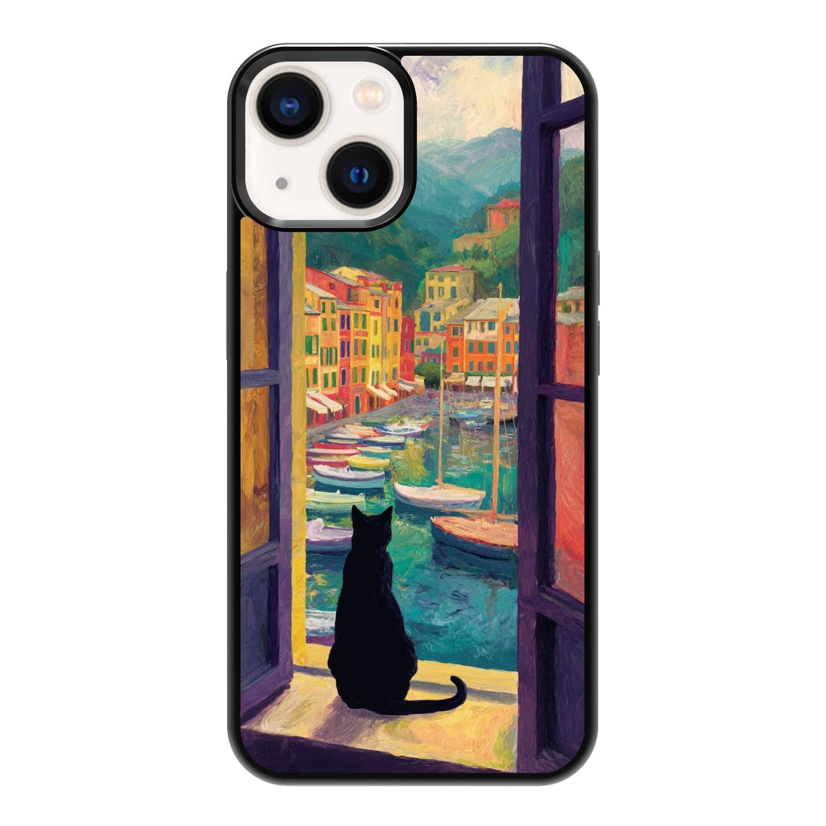 Plant Lover Black Cat Houseplants Indoor Garden Aesthetic Phone Case, Shockproof Protective Cover for iPhone 11 12 13 14 15 16 17 Pro Max Plus Mini XR 7 8 SE