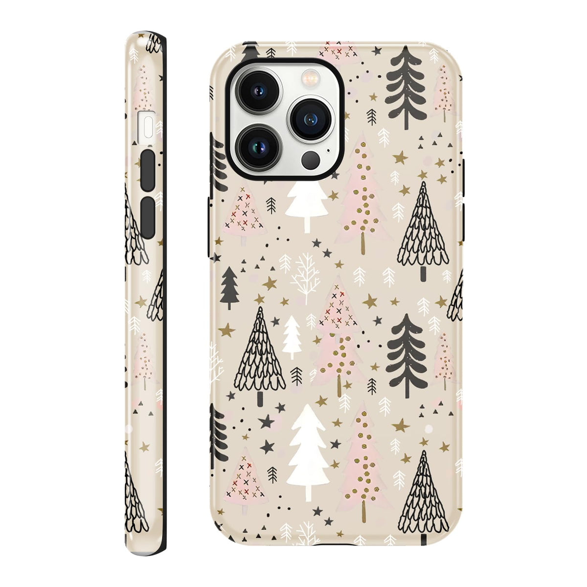 Merry Christmas Phone Case for iPhone 13/14, Cute Case with Candy Gingerbread Man Pattern, Hybrid Durable Shockproof Soft Silicone Cover for Girl Women Men Boys