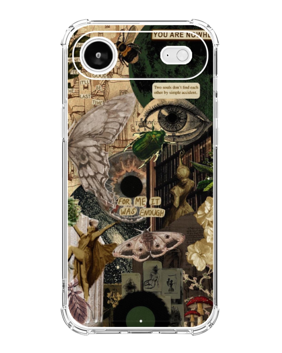 Nature Plants Insects Aesthetic Phone Case Compatible with iPhone Air, Hippie Dark Academia Phone Cover for iPhone Air