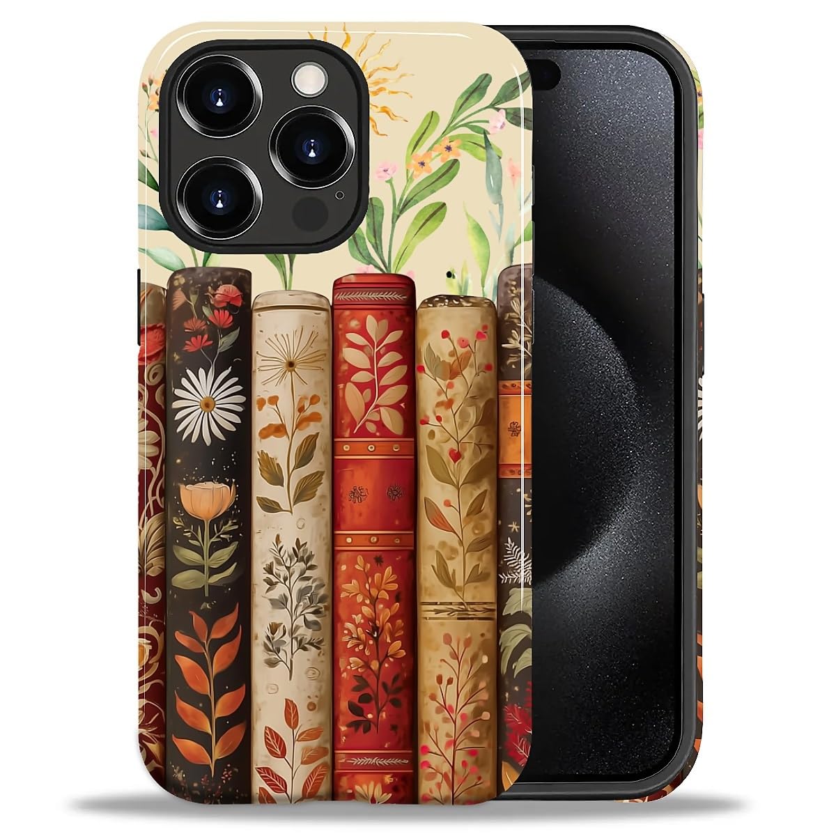DAIZAG Case for iPhone 13 iPhone 14, Christmas Coffee Snowflake Cane Full-Body Design Hybrid Dual Protection Soft TPU + Hard PC, Shockproof Scratch-Resistant Protective Cover Phone Case for Men Women