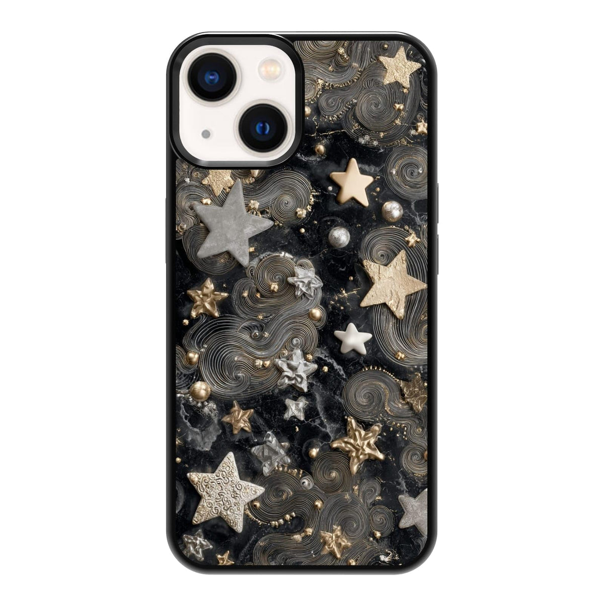 Dark Botanical Wildflower Forest Green Leaf White Blossom Nature Art Phone Case, Shockproof Protective Cover for iPhone 11 12 13 14 15 16 17 Pro Max Plus Mini XR 7 8 SE