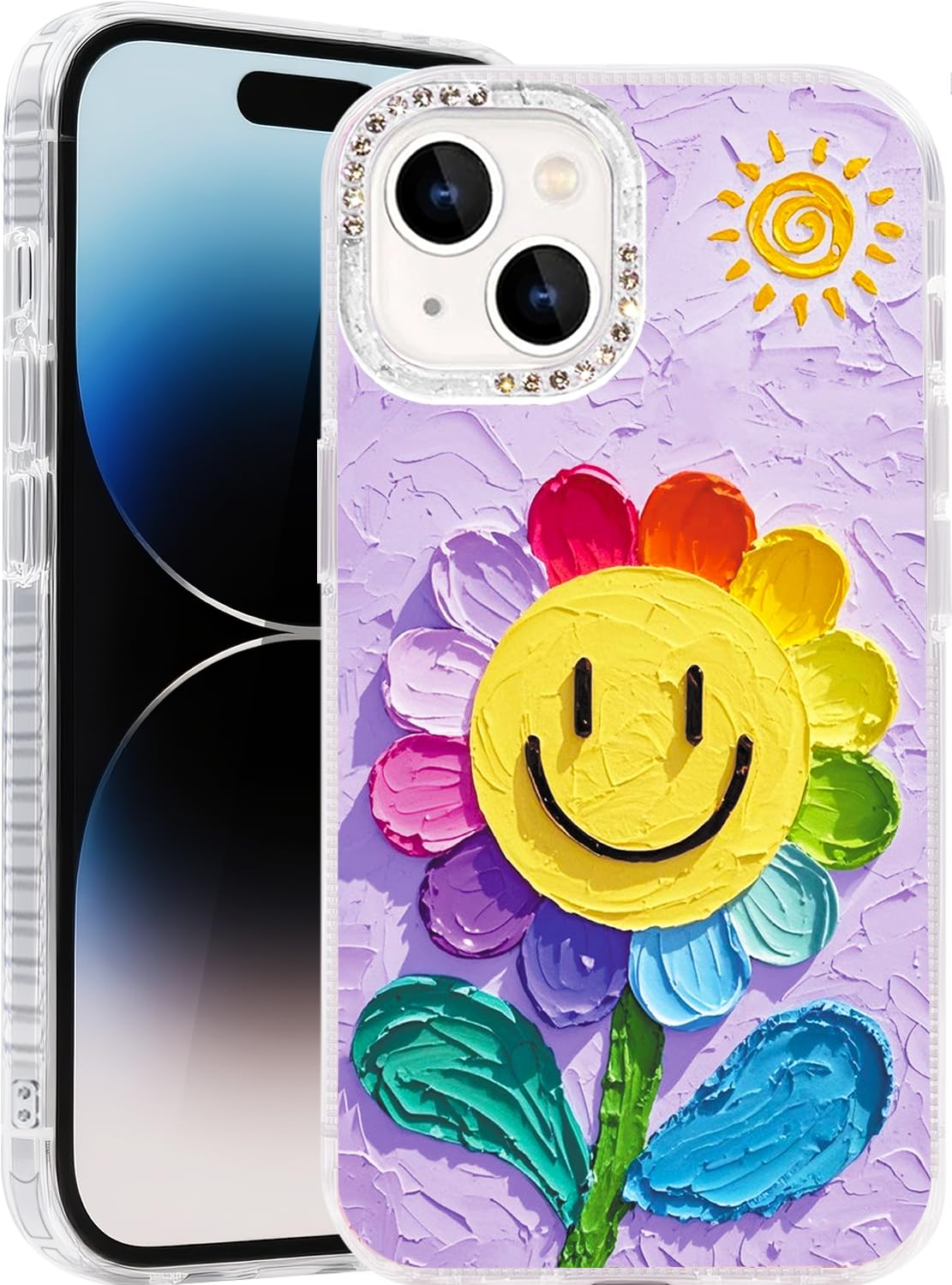 Compatible with iPhone 17 Case,with [Soft Slim][Camera Protection] Cute Fishing Cats Shiny Aesthetic Phone Cover Anti-Yellowing Shockproof Protective Cover for Women Girl