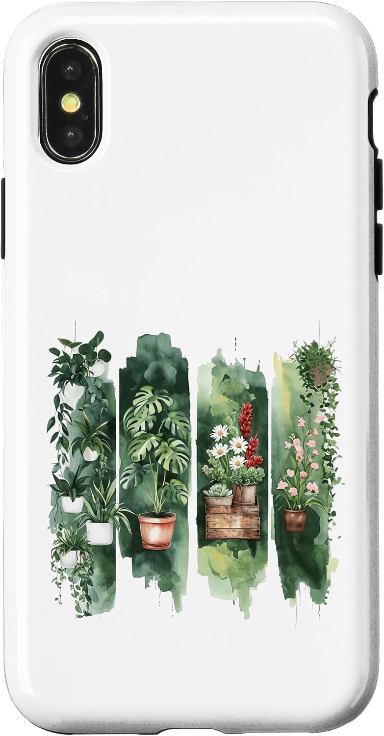Watercolor Potted Houseplants Botanical Art Case for iPhone 16