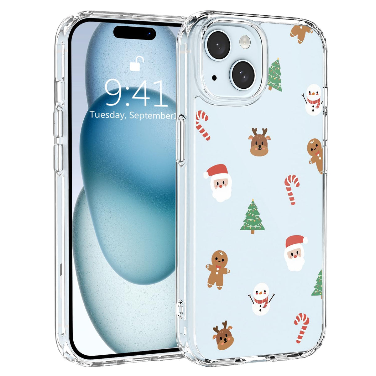 JOYLAND Funny Goose Case for iPhone 15 Cartoon Animal Cute Design Clear Cell Phone Case Acrylic Hard Back Slim Cover Shockproof Protective Cover for iPhone 15 6.1 Inch