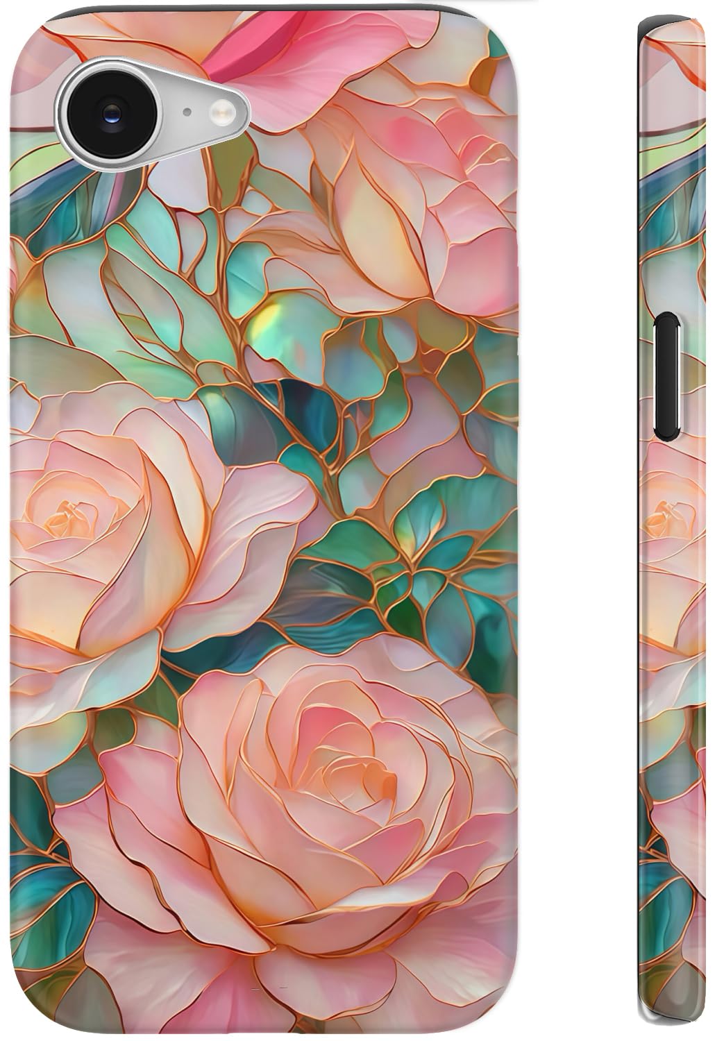DEENAKIN for iPhone 14/iPhone 13 Case,Cute Floral,Trendy Preppy Y2K Designs | Compatible with Magsafe, Dual-Layer Hard Shell + Silicone, Slim Fit Phone Cover with Flower for Women Girls