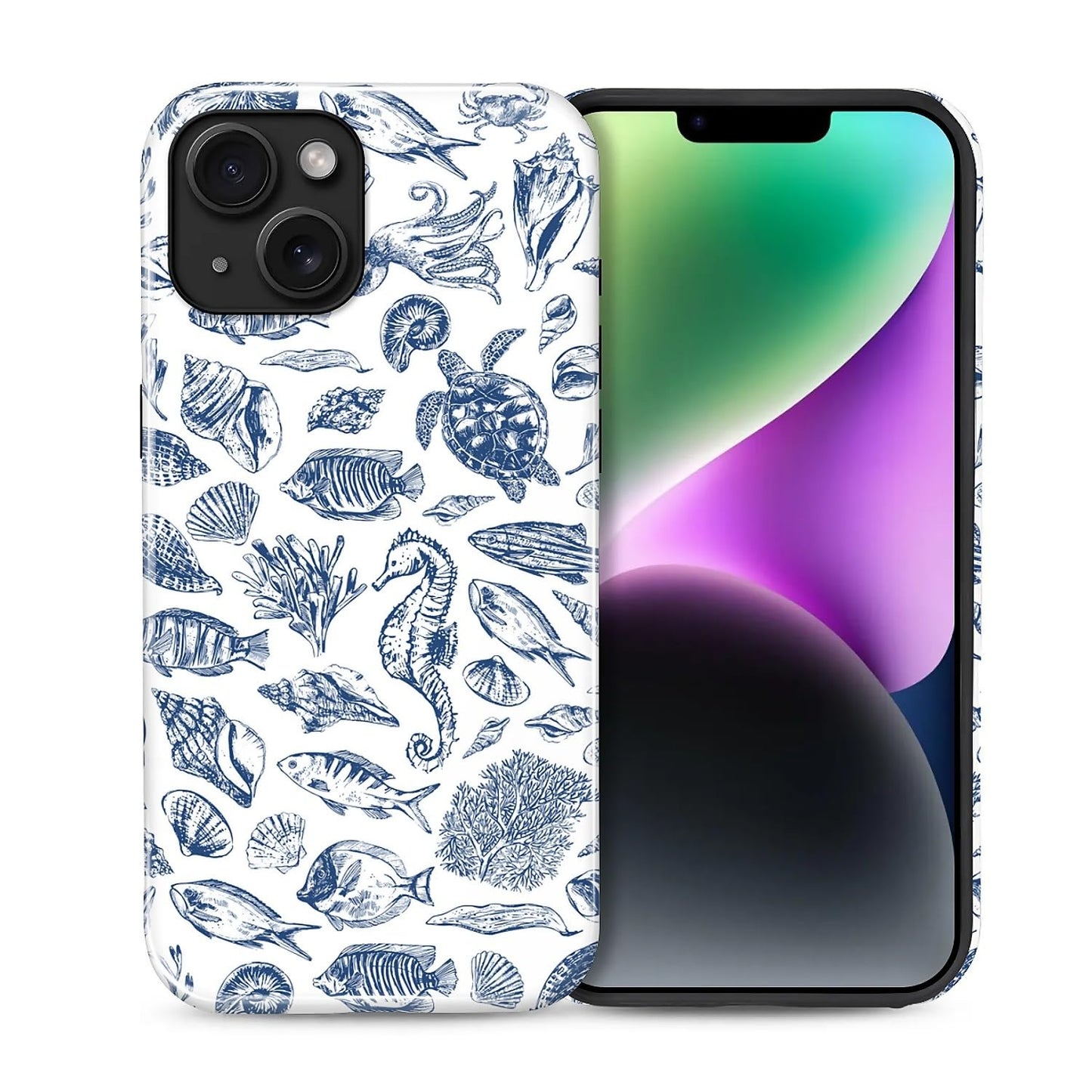 Case for iPhone 15, Shockproof Hybrid Protective Phone Case, Dual-Layer Drop Protection Anti-Scratch, Cozy Cats