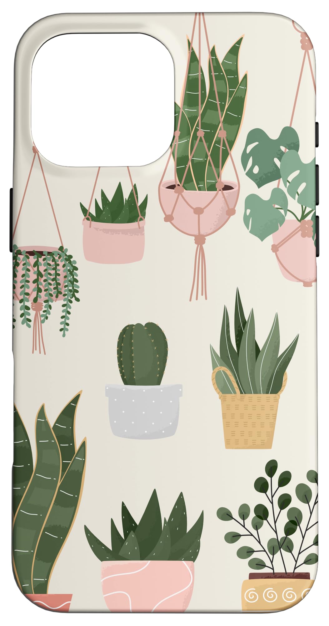 Boho Indoor and Outdoor Plant Illustrations Nature Art Phone Case for iPhone 15 Pro Max
