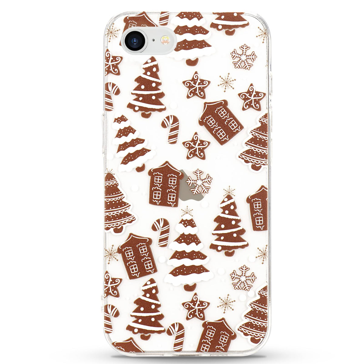 LCHULLE for iPhone 12/12 Pro Christmas Case Xmas Santa Holiday Clear Case | Cute Transparent Design for Women Men Kids, Slim Fit Soft TPU Silicone Shockproof Protective Back Cover - Xmas Tree