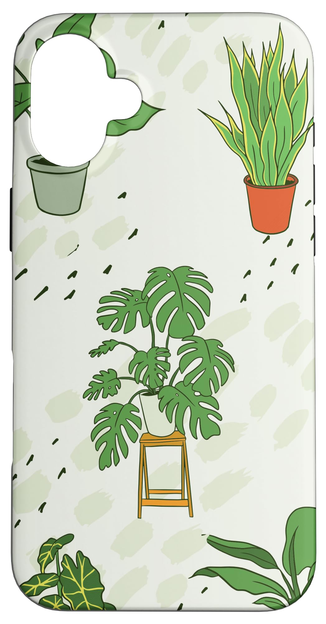 Monstera plant Houseplant Illustrations | Boho Nature Leaf Case for iPhone 15