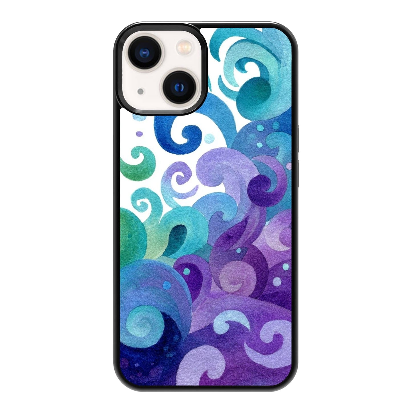 Four Seasons Tree of Life Watercolor Nature Phone Case, Shockproof Protective Cover for iPhone 11 12 13 14 15 16 17 Pro Max Plus Mini XR 7 8 SE
