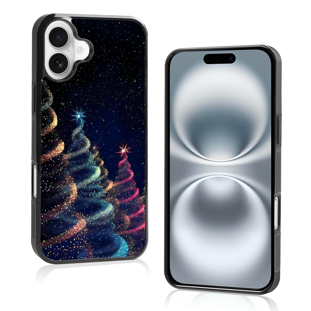 Cute Christmas Tree Bow Phone Case: Kawaii Winter Non-Slip Design Compatible with iPhone 13./14 Case for Women & Girl（14）
