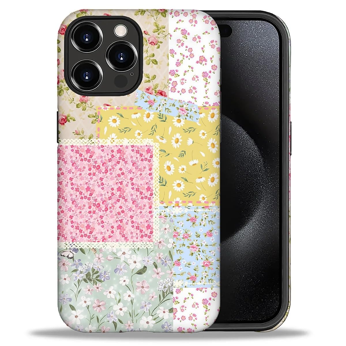 DAIZAG Case for iPhone 13 iPhone 14, Christmas Coffee Snowflake Cane Full-Body Design Hybrid Dual Protection Soft TPU + Hard PC, Shockproof Scratch-Resistant Protective Cover Phone Case for Men Women