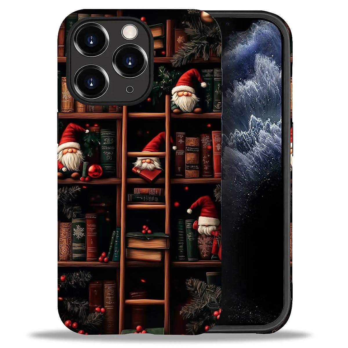 DAIZAG Phone Case Compatible with iPhone 13/14,Christmas Santa Claus Mixed 2 Layer Soft Silicone+Hard PC Ddouble Protection Ultra-Thin Phone Case for iPhone 13/14