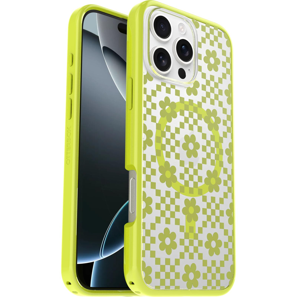 OtterBox iPhone 16 Pro Symmetry Series Clear Case - Pink Leopard Print | Snaps to MagSafe, Ultra-Sleek, Raised Edges Protect Camera & Screen, Ultra-Thin, Sleek iPhone Case