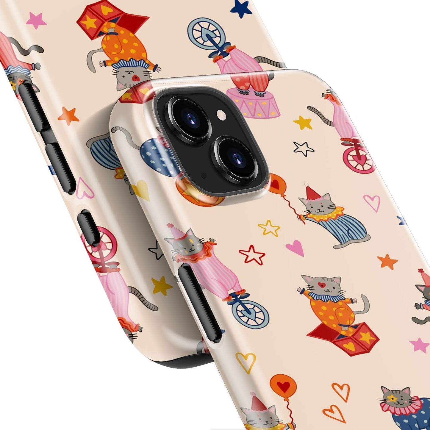 DEENAKIN for iPhone 14/iPhone 13 Case,Cute Floral,Trendy Preppy Y2K Designs | Compatible with Magsafe, Dual-Layer Hard Shell + Silicone, Slim Fit Phone Cover with Flower for Women Girls