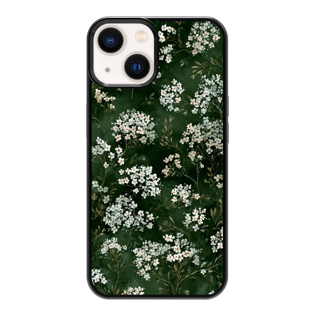 Lush Garden Wildflower Field Green Botanical Nature Aesthetic Phone Case, Shockproof Protective Cover for iPhone 11 12 13 14 15 16 17 Pro Max Plus Mini XR 7 8 SE