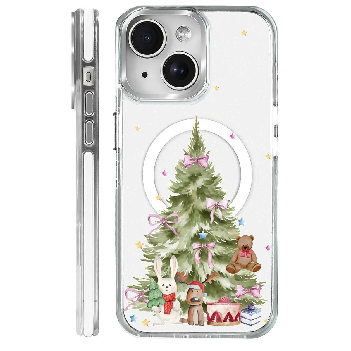 for iPhone 15 Case,Compatible with MagSafe,The Transparent TPU Silicone Protects The Phone Case from Drops, Slips and Fingerprints.Blue Ocean Whale Shark Octopus Turtle Collage