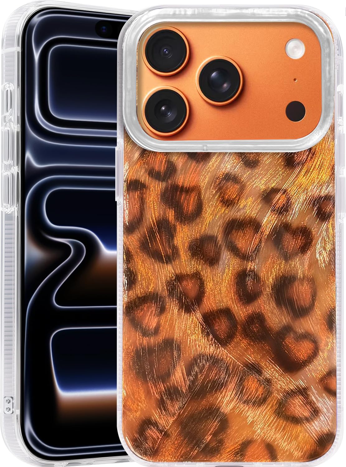 Compatible with iPhone 17 Pro Case,with [Soft Slim][Camera Protection] Cute Fishing Cats Shiny Aesthetic Phone Cover Anti-Yellowing Shockproof Protective Cover for Women Girl
