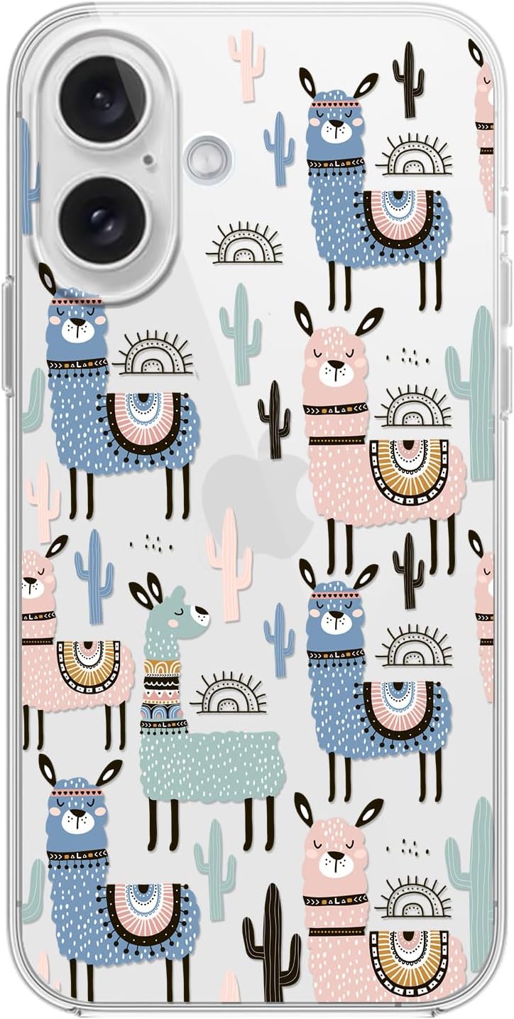 Blingy's for iPhone 17e Case/iPhone 16e Case, Fun Dog Style with Paw Print Pattern Cute Cartoon Animal Design Transparent Soft TPU Protective Clear Case 6.1 inch (Dogs w/Prints)