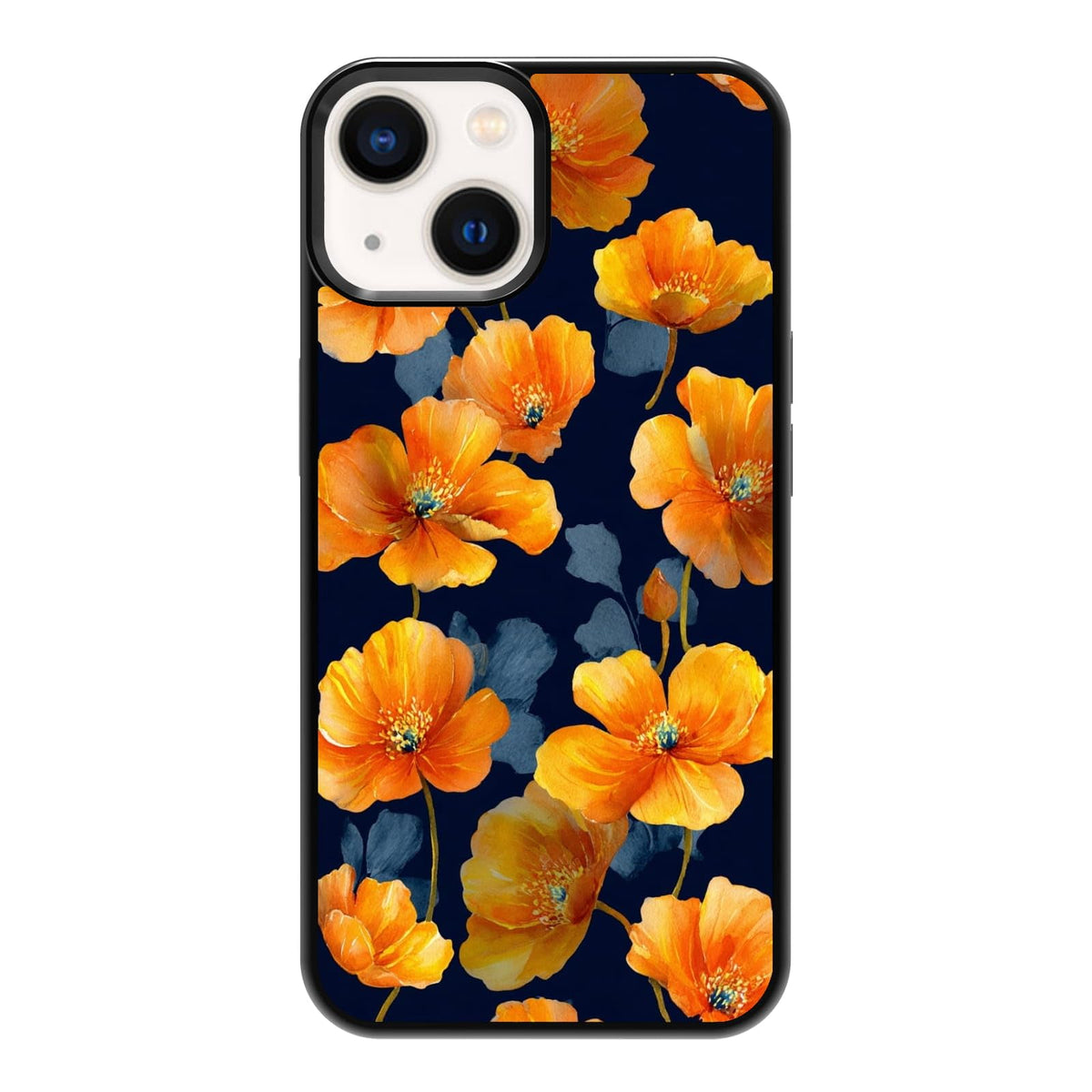 Elegant Forest Green Botanical Leaf and Plant Illustration Phone Case, Shockproof Protective Cover for iPhone 11 12 13 14 15 16 17 Pro Max Plus Mini XR 7 8 SE