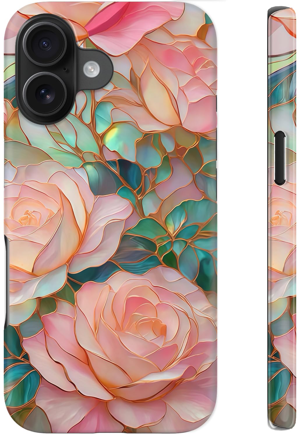 DEENAKIN for iPhone 14/iPhone 13 Case,Cute Floral,Trendy Preppy Y2K Designs | Compatible with Magsafe, Dual-Layer Hard Shell + Silicone, Slim Fit Phone Cover with Flower for Women Girls