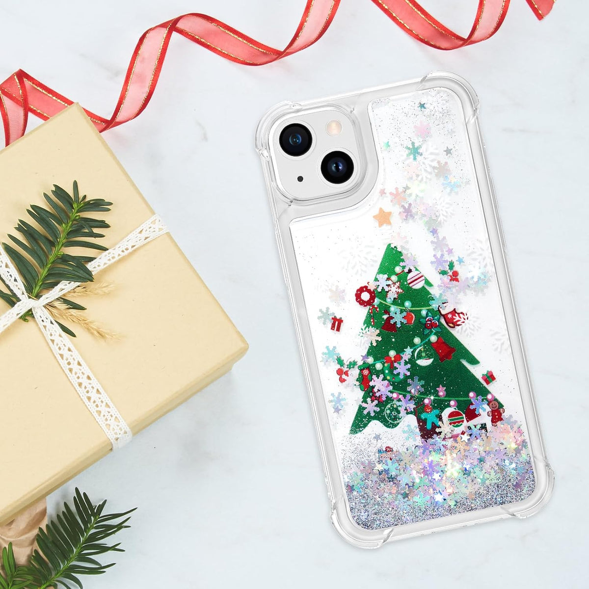 Maxdara for iPhone 13 iPhone 14 Cute Christmas Tree Case
