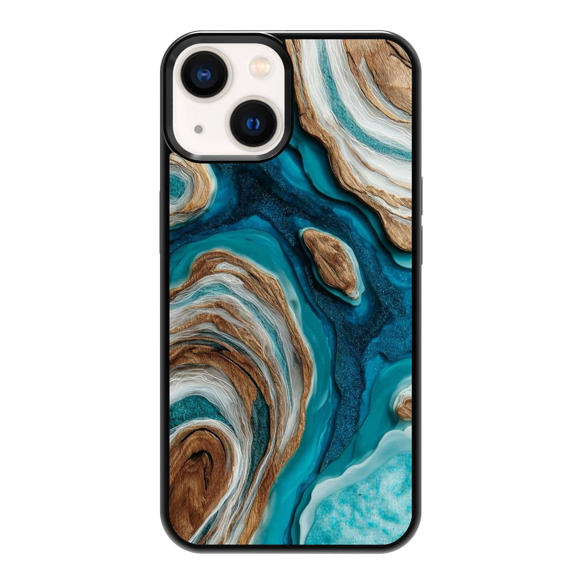 Four Seasons Tree of Life Watercolor Nature Phone Case, Shockproof Protective Cover for iPhone 11 12 13 14 15 16 17 Pro Max Plus Mini XR 7 8 SE