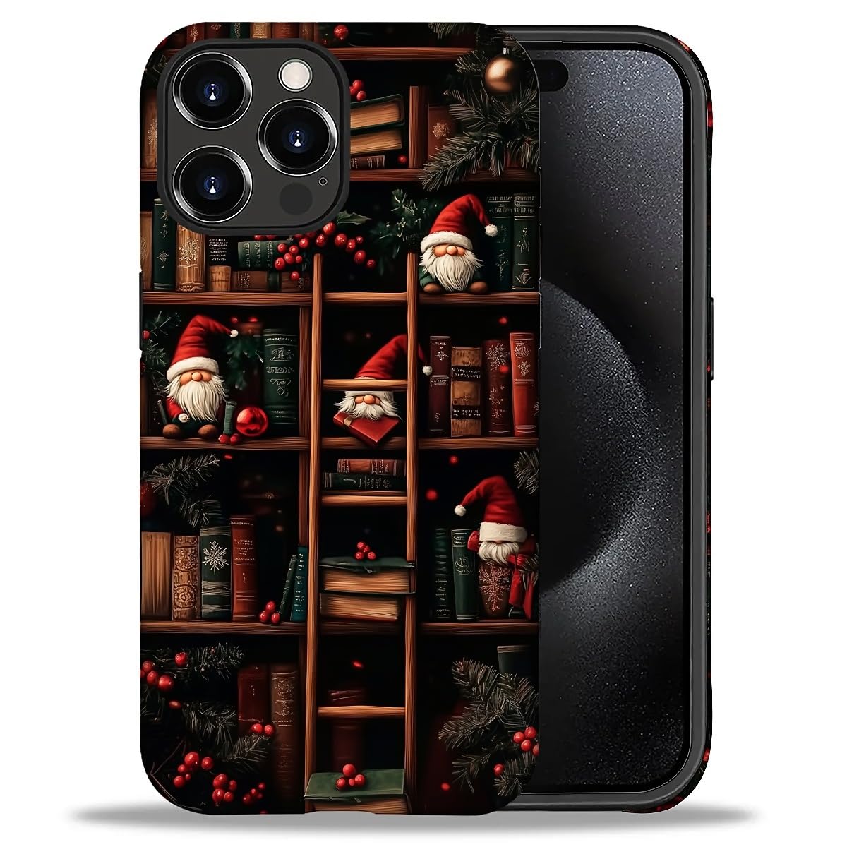 DAIZAG Phone Case Compatible with iPhone 13/14,Christmas Santa Claus Mixed 2 Layer Soft Silicone+Hard PC Ddouble Protection Ultra-Thin Phone Case for iPhone 13/14