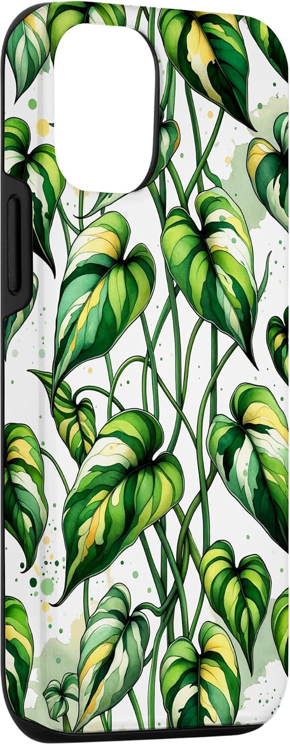 iPhone 14 Nature-Inspired Botanical Pothos House Plant Decorative Case