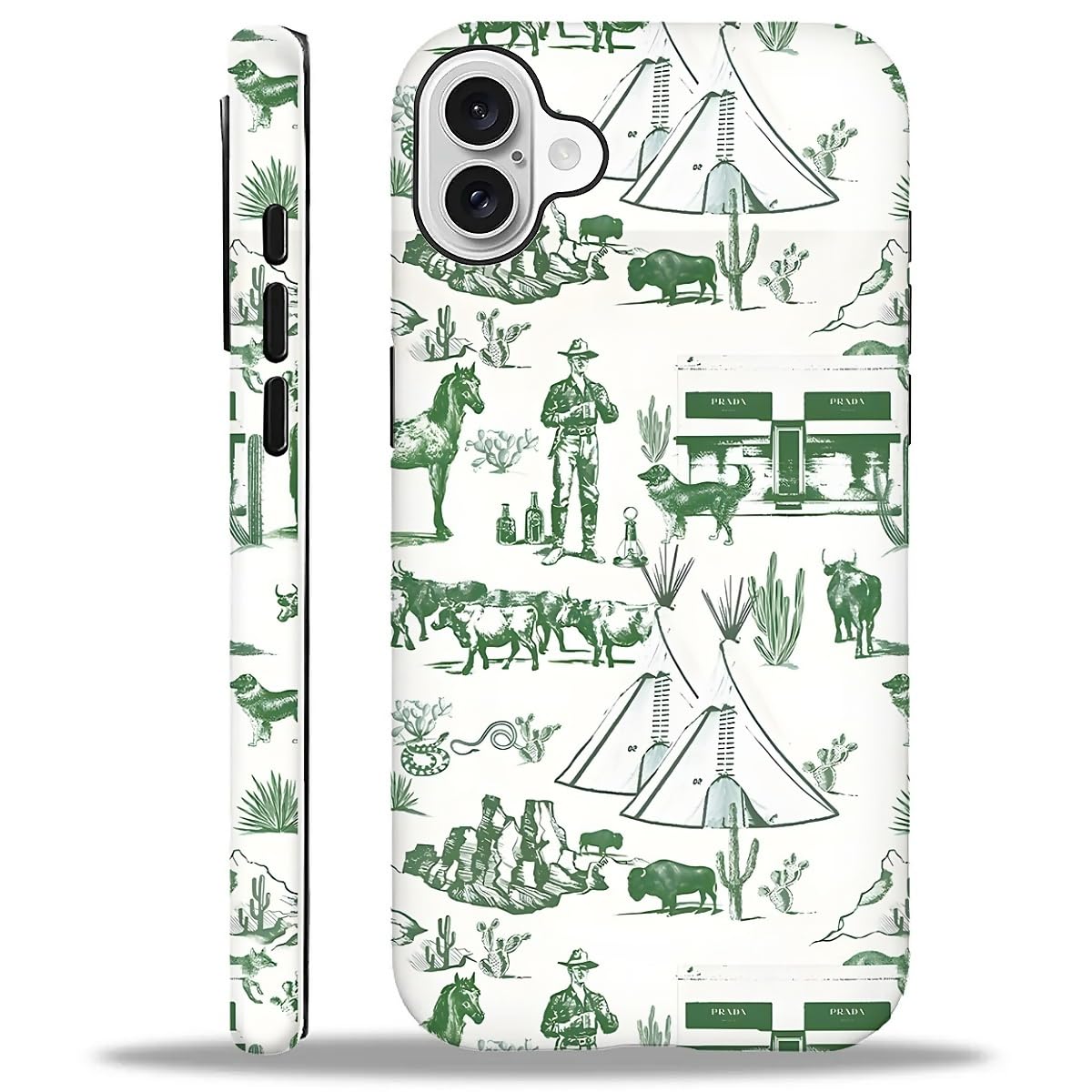Case for iPhone 16 Pro Max,Aesthetic Frog Pond Splice Exquisitely Pattern Double Protective Phone Cover Cases Soft Silicone for iPhone 16 Pro Max