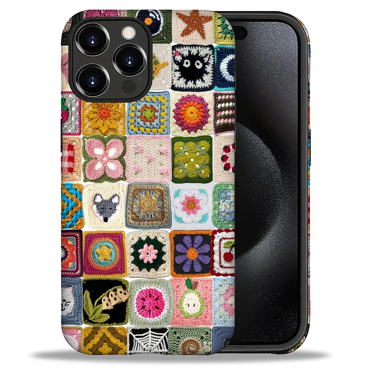 DAIZAG Case for iPhone 13 iPhone 14, Christmas Coffee Snowflake Cane Full-Body Design Hybrid Dual Protection Soft TPU + Hard PC, Shockproof Scratch-Resistant Protective Cover Phone Case for Men Women