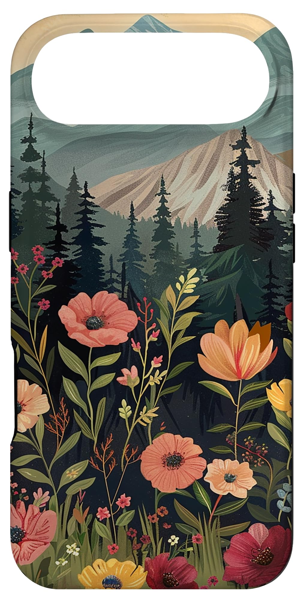 Floral Mountain Boho Pine Tree Forest Nature Case for iPhone 11