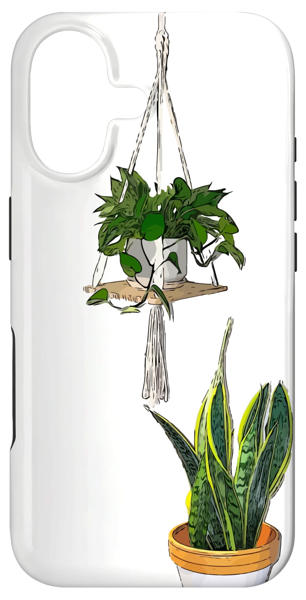 Modern Hanging Pothos and Snake Plant Case for iPhone Air