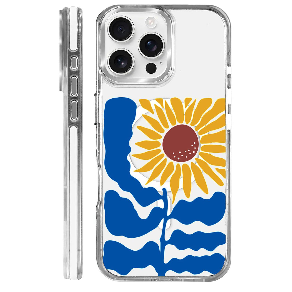 for iPhone 15 Case,Compatible with MagSafe,The Transparent TPU Silicone Protects The Phone Case from Drops, Slips and Fingerprints.Blue Ocean Whale Shark Octopus Turtle Collage