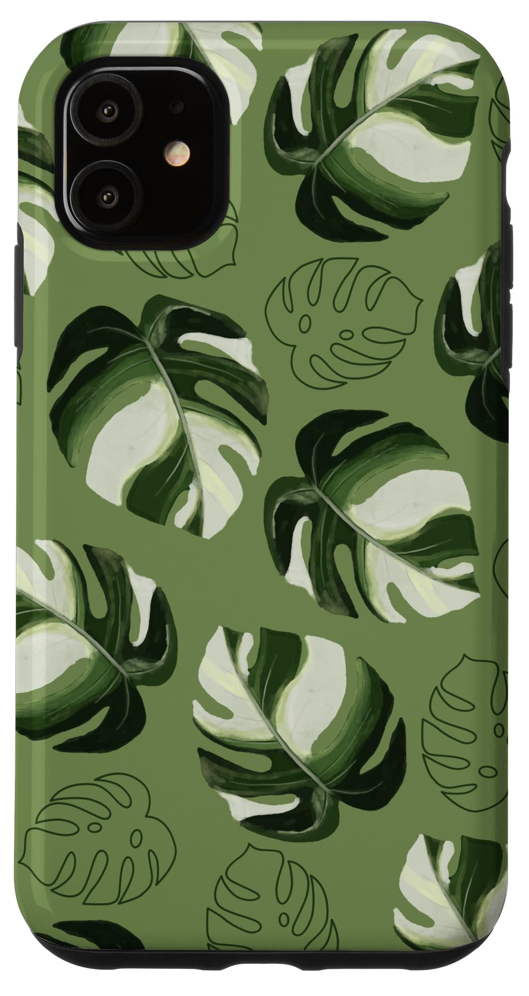 Monstera Deliciosa Leaves Plant Leaf Botanical Nature Case for iPhone 15