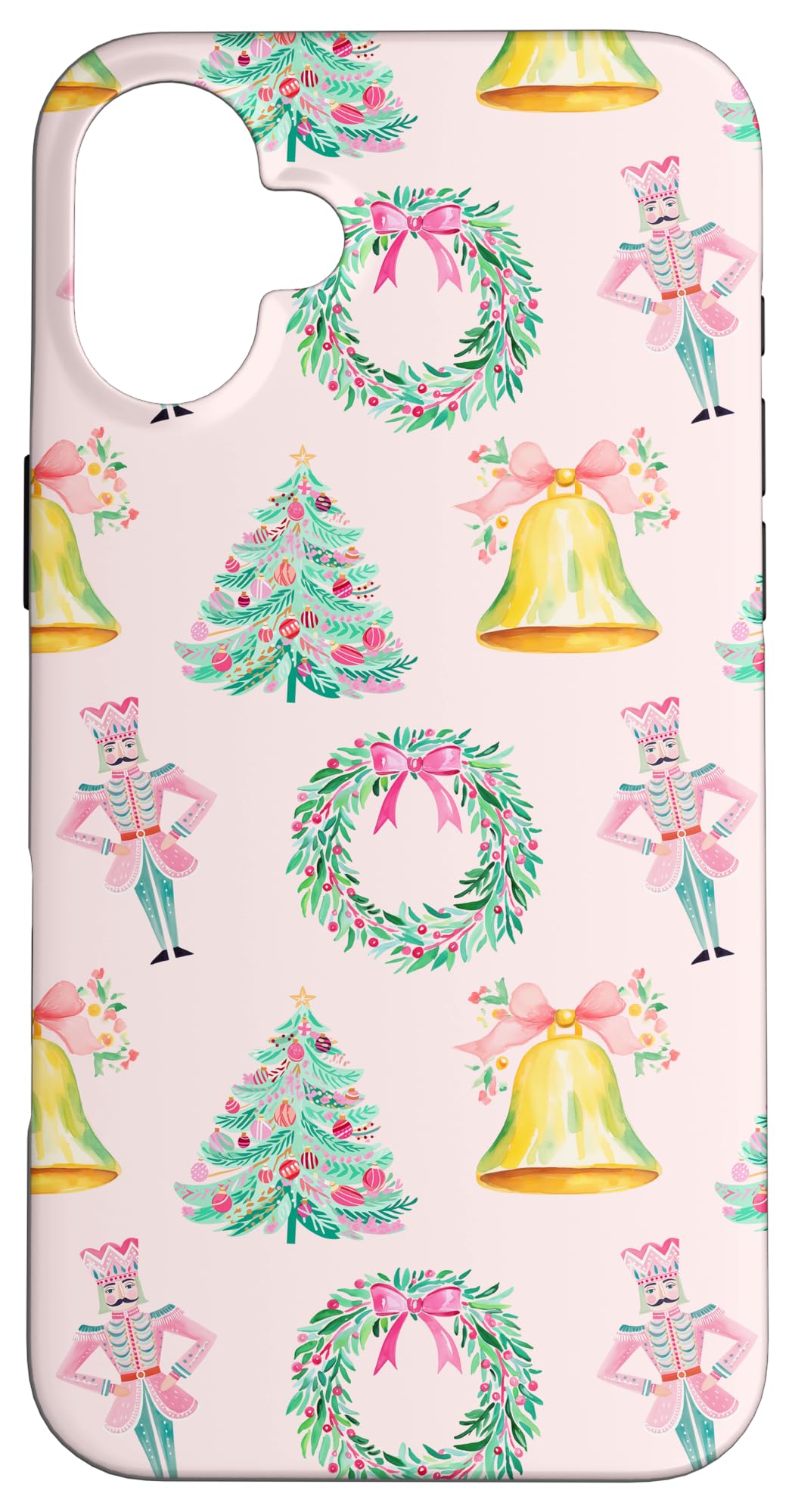 Preppy Pink Christmas Nutcracker Print Case for iPhone 15