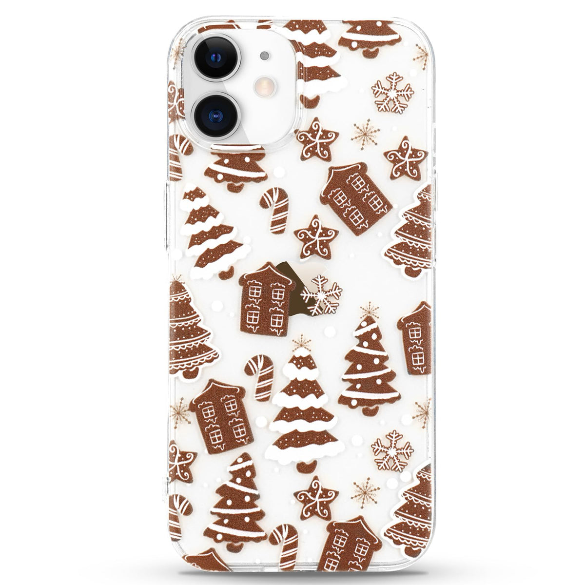 LCHULLE for iPhone 12/12 Pro Christmas Case Xmas Santa Holiday Clear Case | Cute Transparent Design for Women Men Kids, Slim Fit Soft TPU Silicone Shockproof Protective Back Cover - Xmas Tree