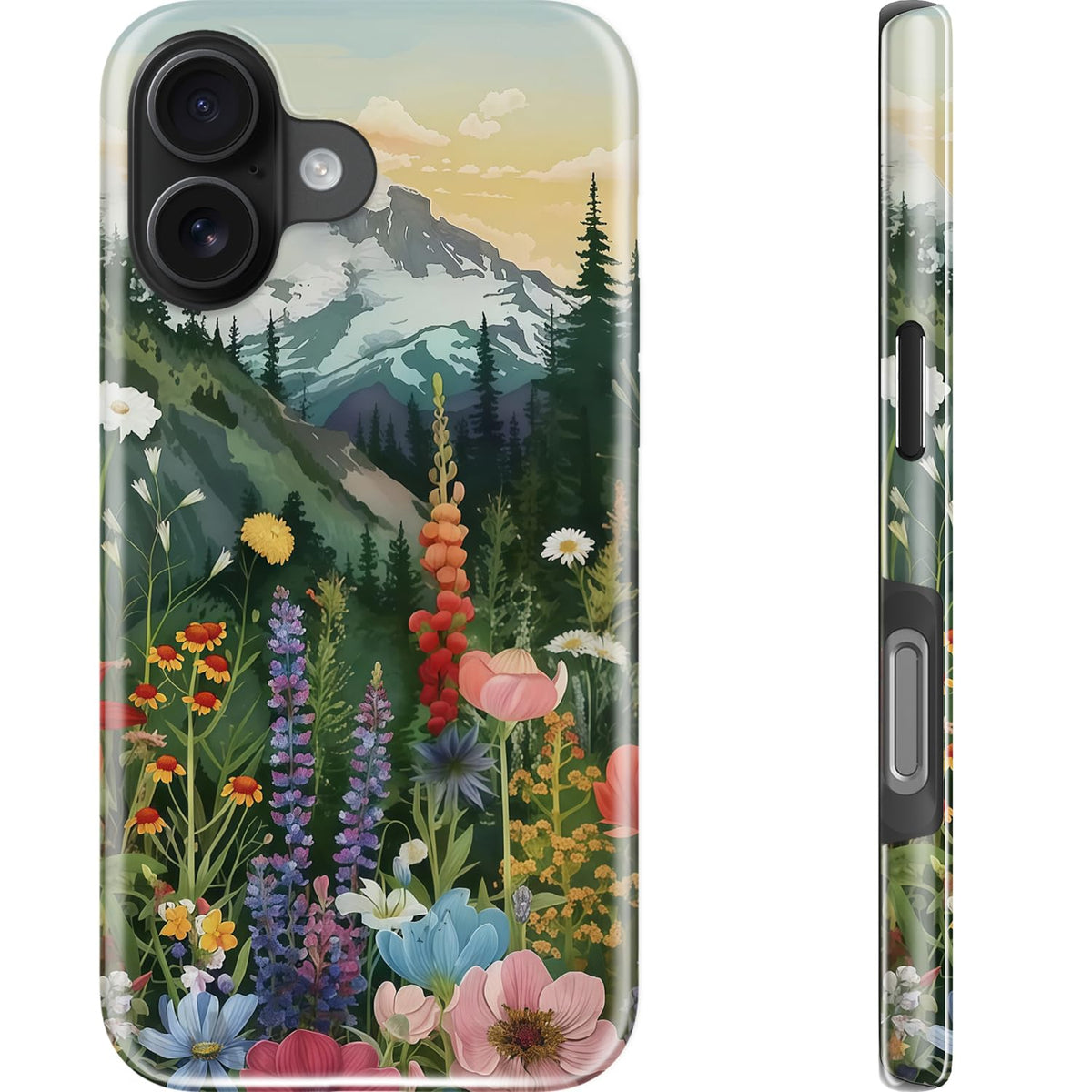 Goodon for iPhone 15 Pro Max Case, Cute Preppy Floral, MagSafe Compatible | Dual-Layer Hard Shell & Silicone, Wireless Charging, Slim Fit Phone Cover with Wildflower Designs for Women Girls