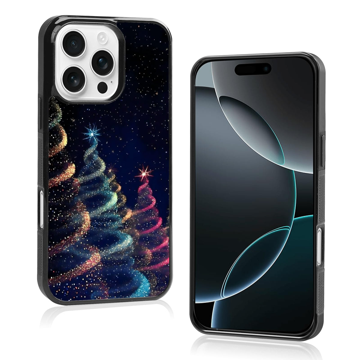 Cute Christmas Tree Bow Phone Case: Kawaii Winter Non-Slip Design Compatible with iPhone 13./14 Case for Women & Girl（14）