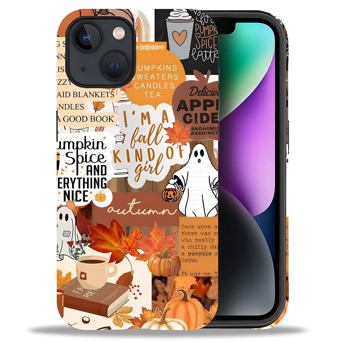Case for iPhone 17,Drop Protection Hybrid 2-Layer Hard Phone Cover-Vintage Christmas Stamps Collage