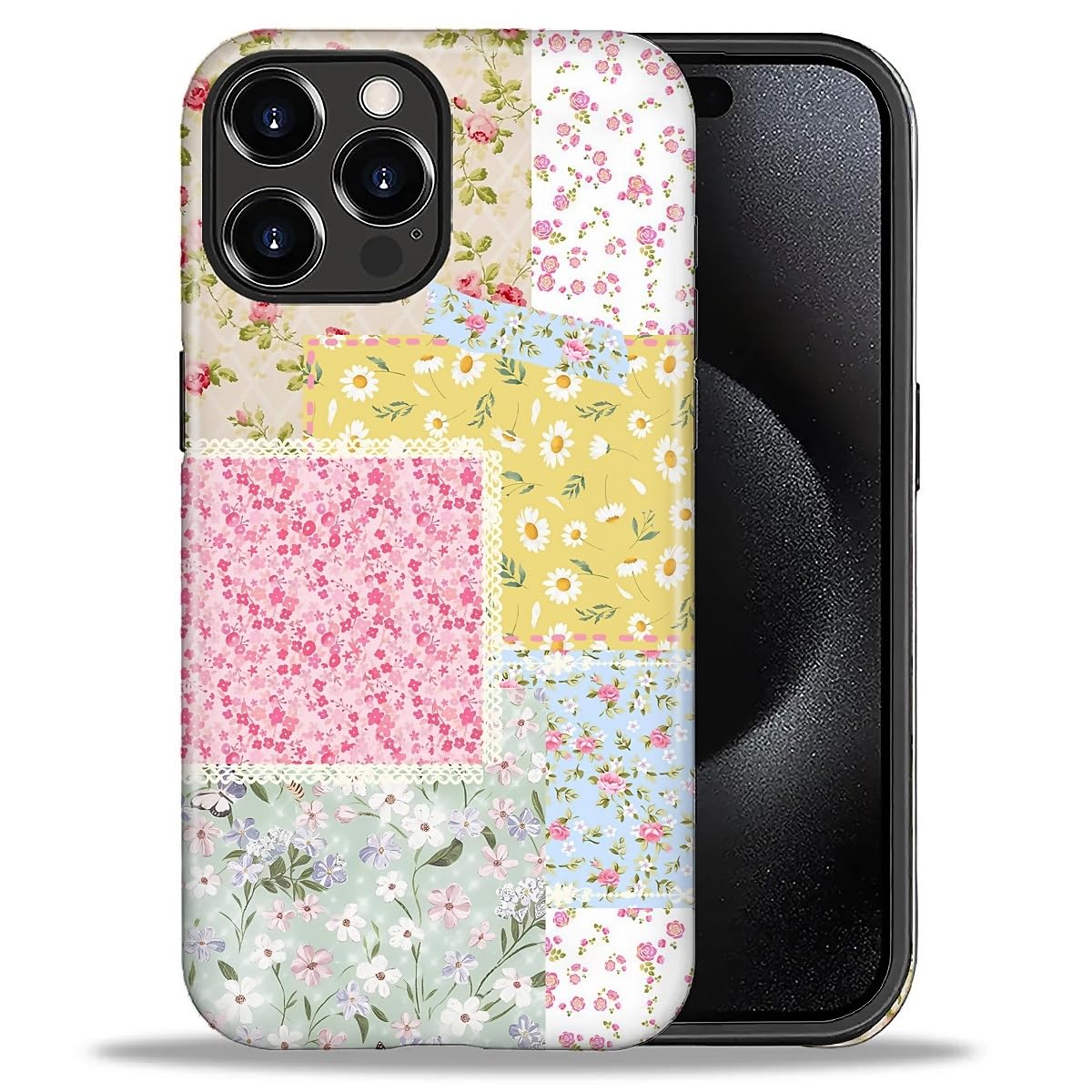 DAIZAG Case for iPhone 13 iPhone 14, Christmas Coffee Snowflake Cane Full-Body Design Hybrid Dual Protection Soft TPU + Hard PC, Shockproof Scratch-Resistant Protective Cover Phone Case for Men Women