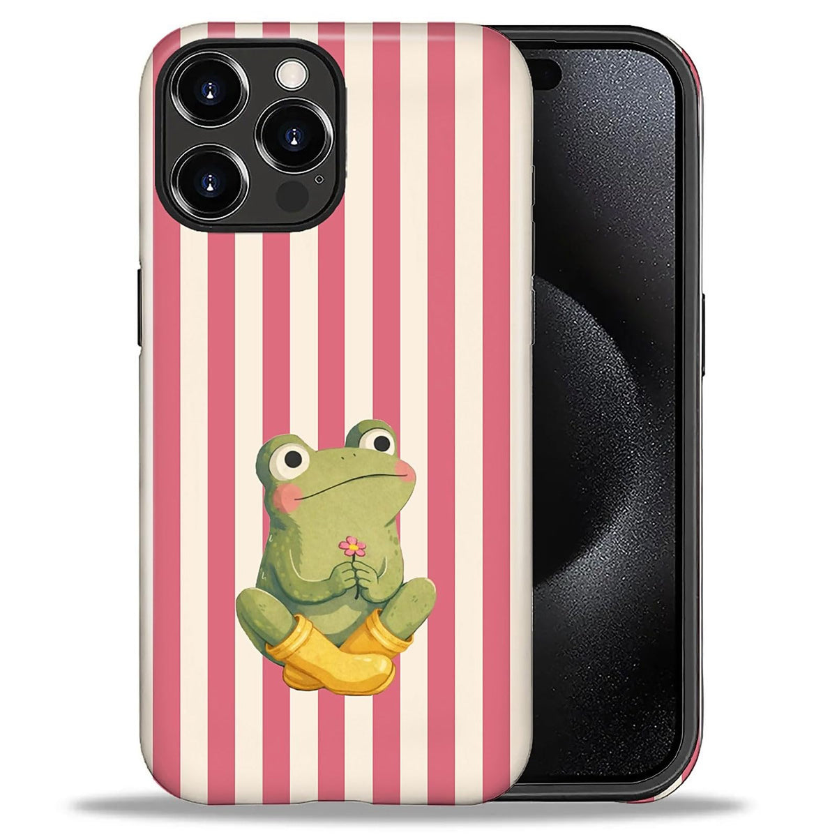 Case Compatible with iPhone 17 Pro,Double Layer Protection, Matte Finish, Anti-Drop and Anti-Fingerprint Armor -Yellow Striped Taco Vacation Sausage Dog Collage