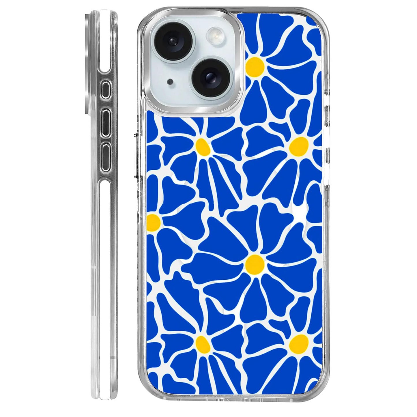 for iPhone 15 Case,Compatible with MagSafe,The Transparent TPU Silicone Protects The Phone Case from Drops, Slips and Fingerprints.Blue Ocean Whale Shark Octopus Turtle Collage