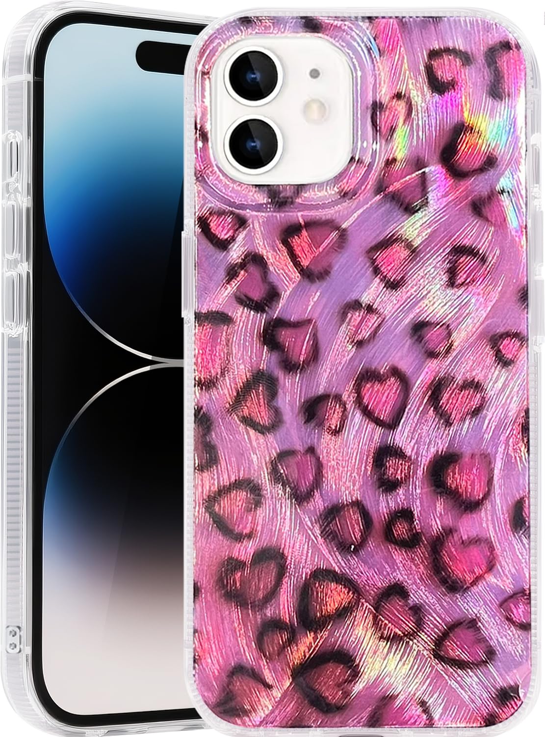 Compatible with iPhone 17 Case,with [Soft Slim][Camera Protection] Cute Fishing Cats Shiny Aesthetic Phone Cover Anti-Yellowing Shockproof Protective Cover for Women Girl