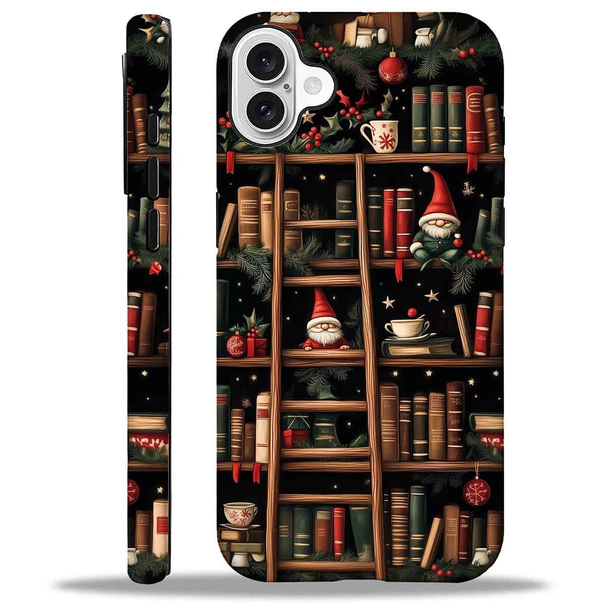 Case Compatible with iPhone 16,Christmas Decorations-Santa Claus Hybrid 2-Layer Hard Shell+Silicone Double Protective Scratch-Resistant Shockproof Case for iPhone 16