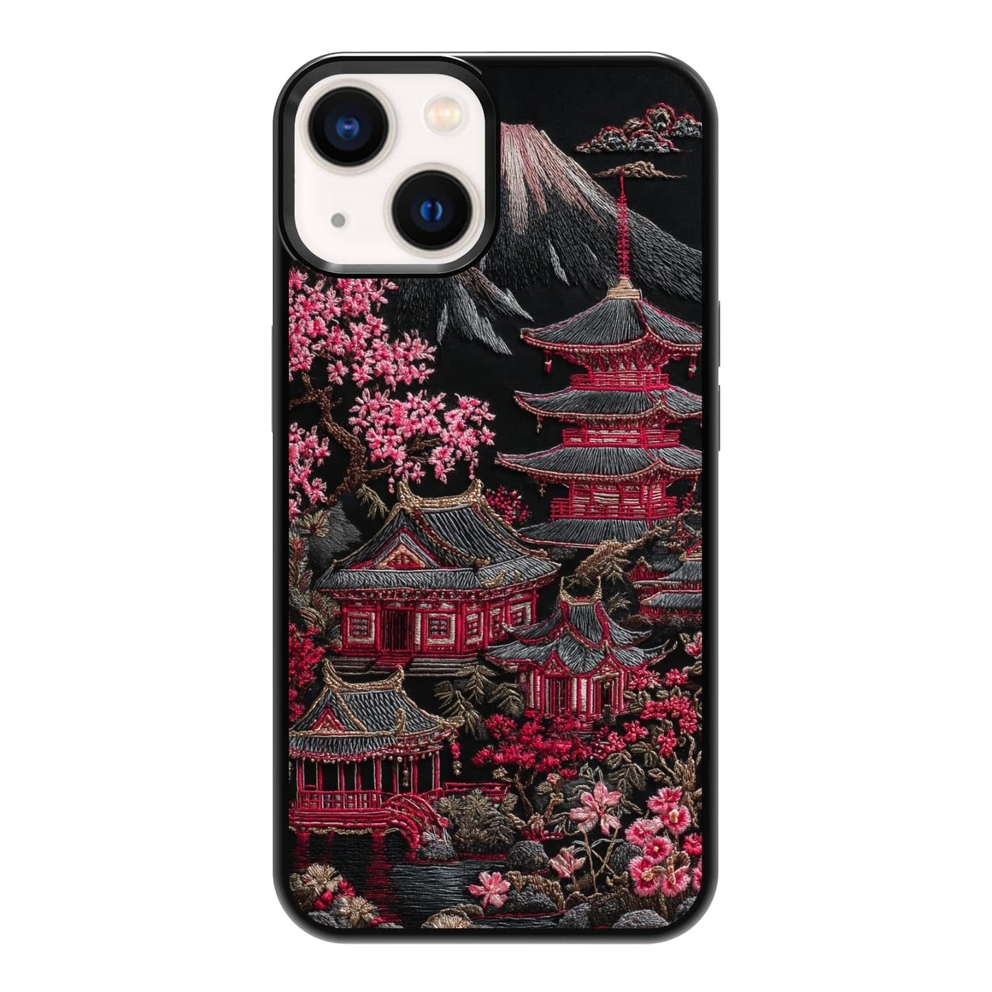 Nature Stained Glass Green Forest Tree Sunlight Phone Case, Shockproof Protective Cover for iPhone 11 12 13 14 15 16 17 Pro Max Plus Mini XR 7 8 SE