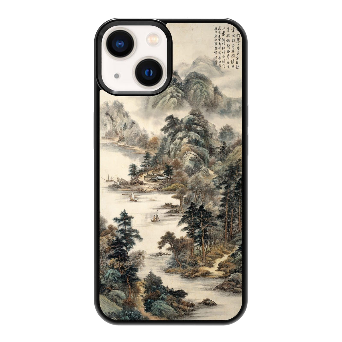 Nature Stained Glass Green Forest Tree Sunlight Phone Case, Shockproof Protective Cover for iPhone 11 12 13 14 15 16 17 Pro Max Plus Mini XR 7 8 SE
